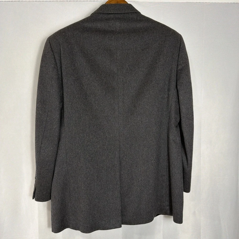 Loro Piana Sport Coat  Cashmere Mink Blend Grey Mens 44 L Cremieux